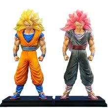Figura de acción de anime Dragon Ball Goku, Vegeta y Vegito de 40 cm, figura coleccionable de PVC